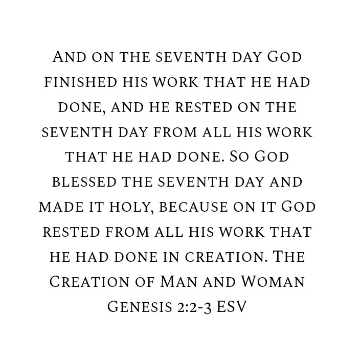 Genesis 2:2-3 ESV