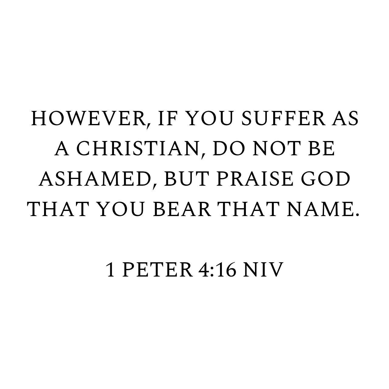 1 Peter 4:16 NIV