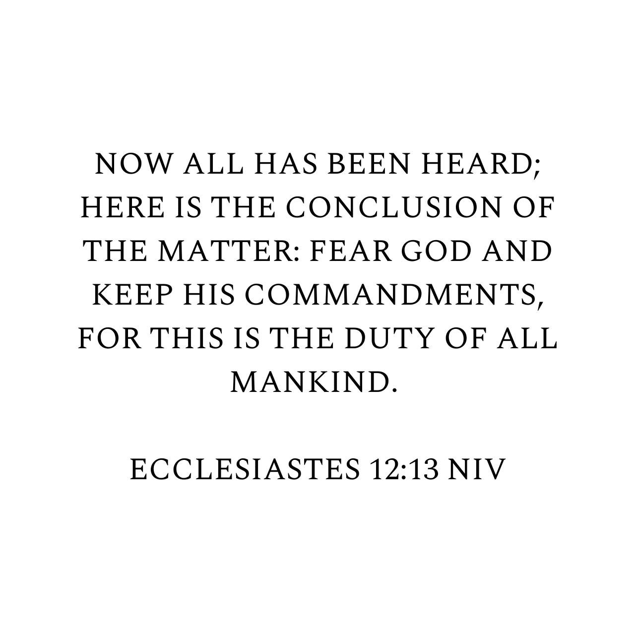 Ecclesiastes 12:14 NIV