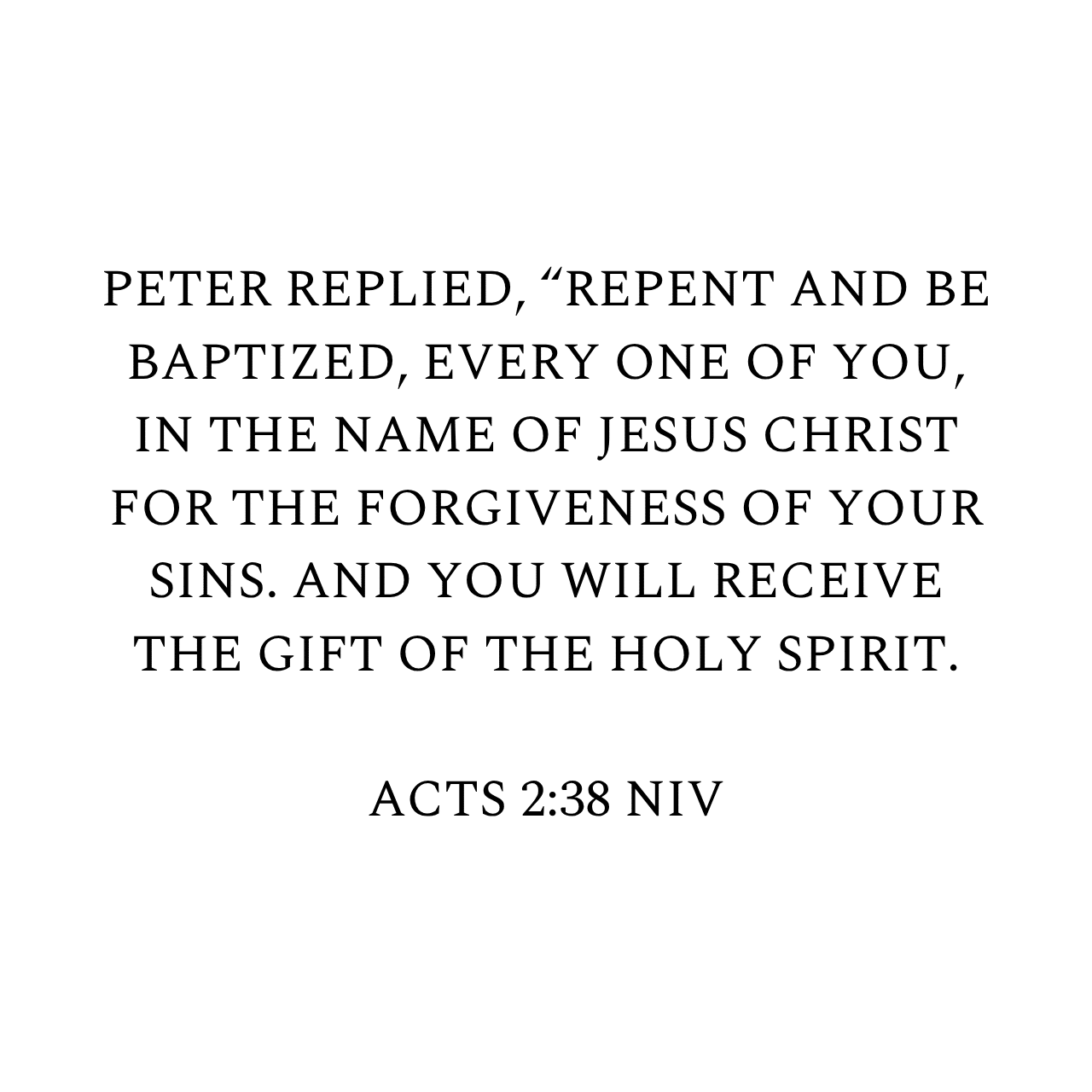 Acts 2:38 NIV