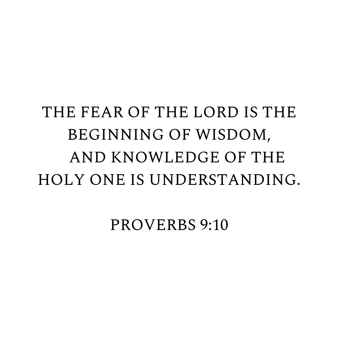 Proverbs 9:10 NIV