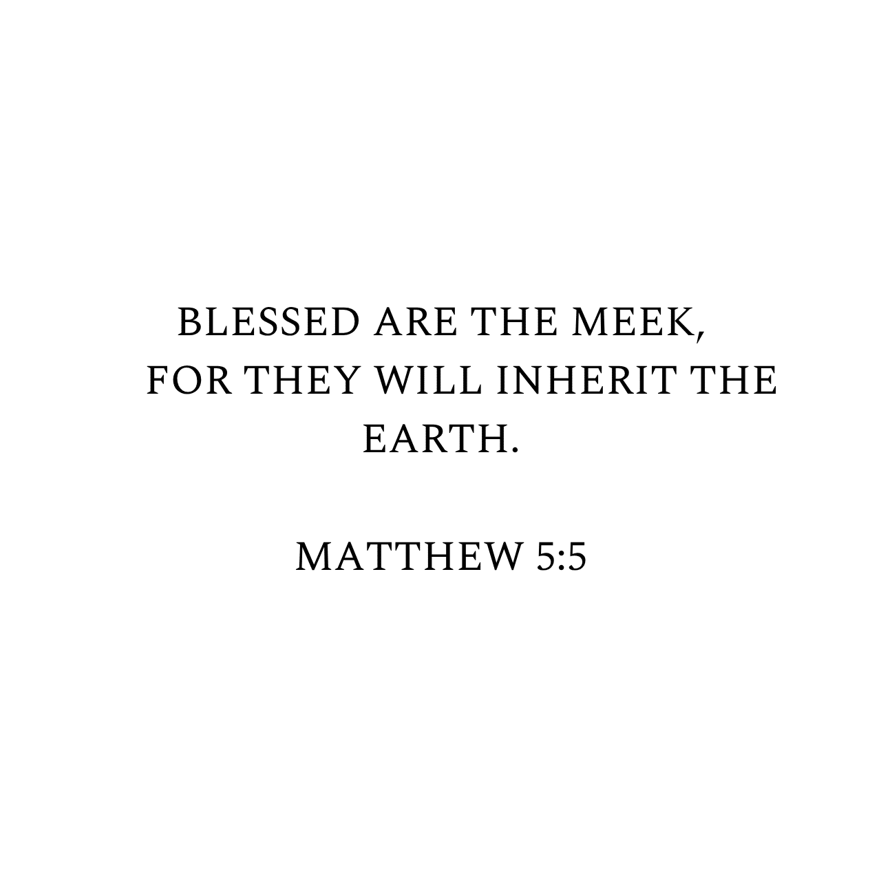 Matthew 5:5 NIV