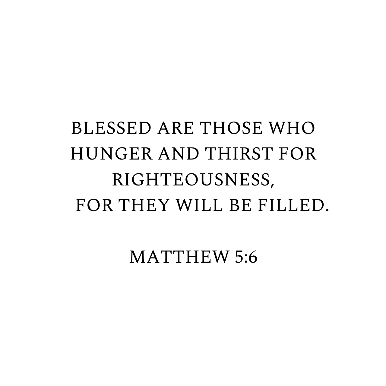 Matthew 5:6 NIV