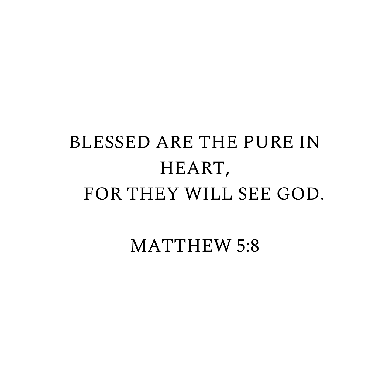 Matthew 5:8 NIV