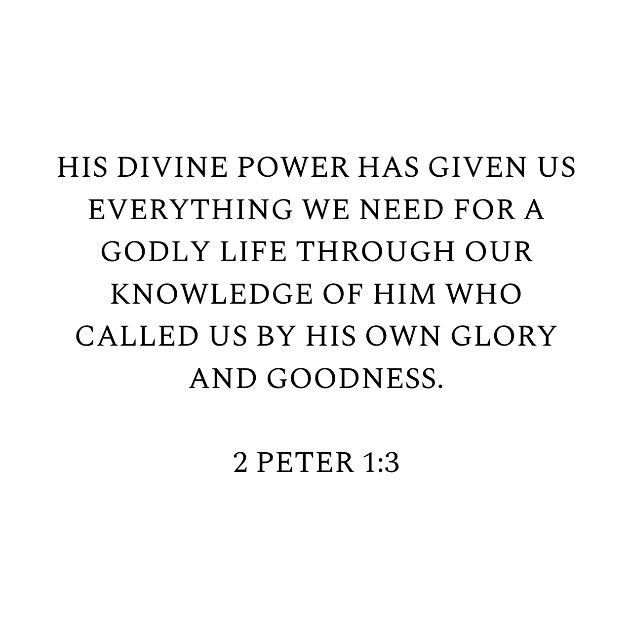 2 Peter 1:3 NIV
