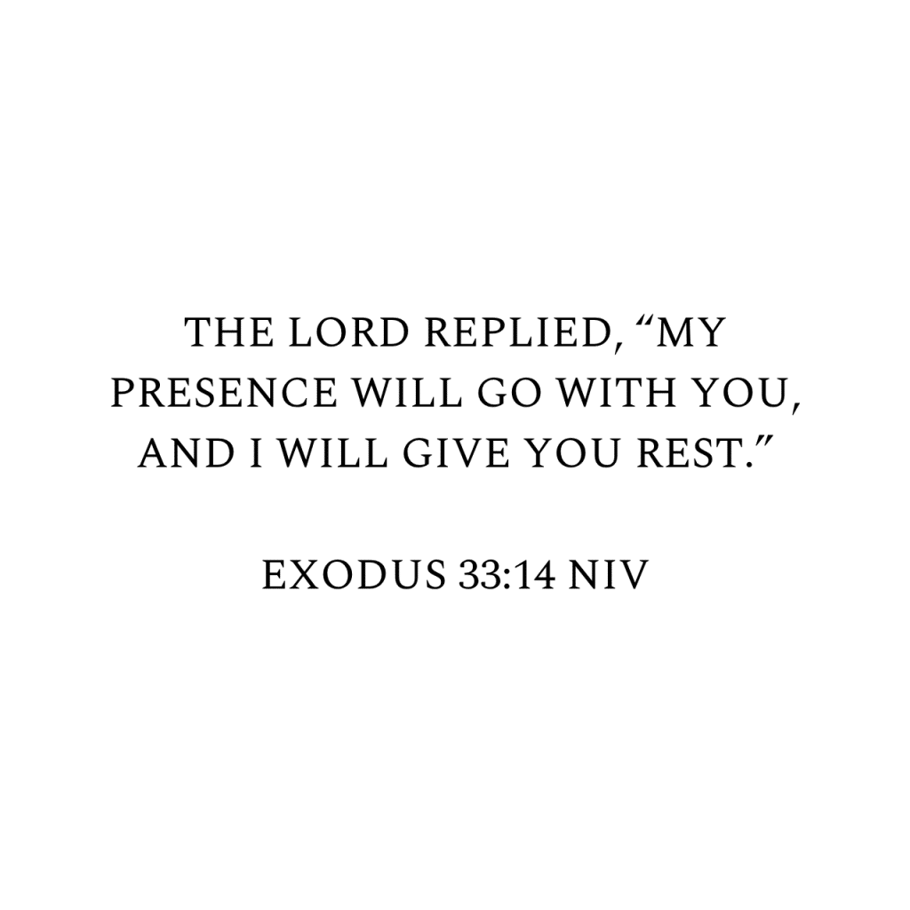 Exodus 33:14 NIV