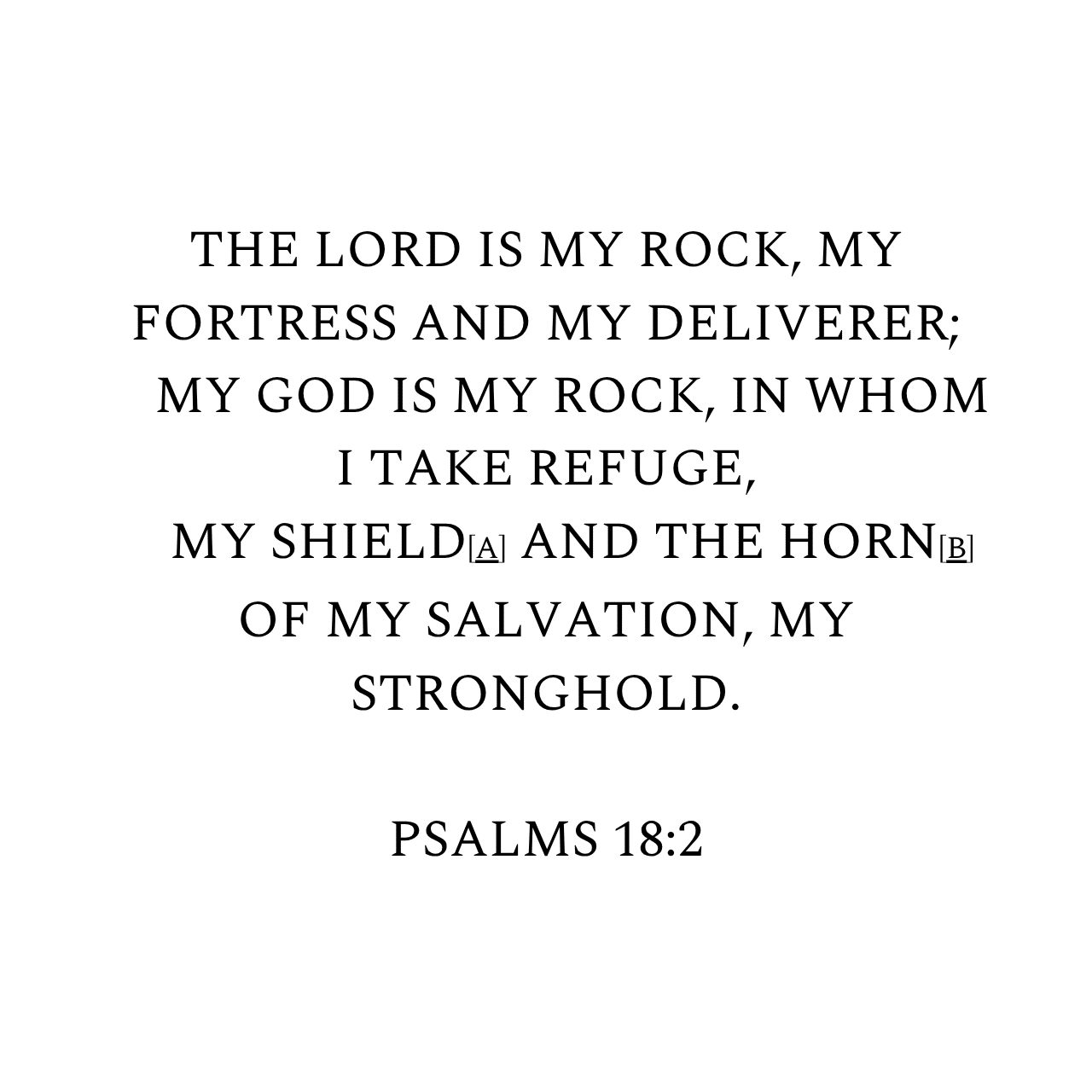 Psalms 18:2 NIV