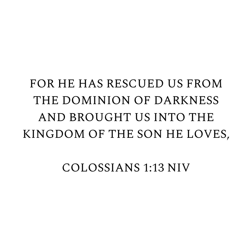 Colossians 1:13 NIV