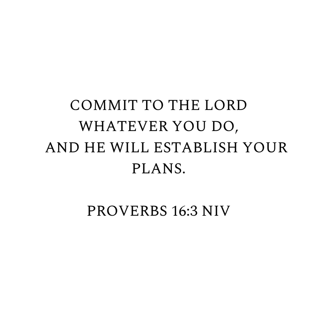 Proverbs 16:3 NIV